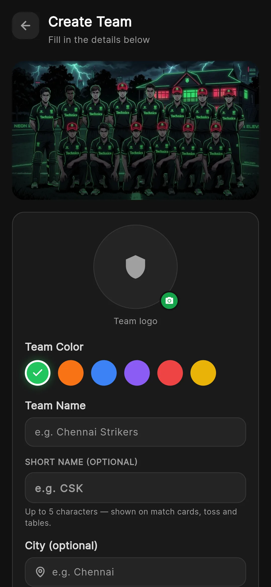 A Krickit team page
